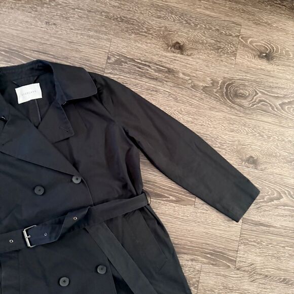 Everlane Black Trench Coat - Picture 2 of 7